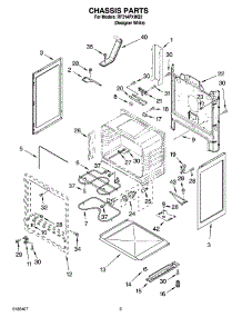 03 - Chassis Parts parts for Whirlpool Range RF314PXMQ3 from AppliancePartsPros.com