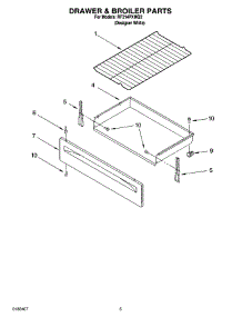 04 - Drawer & Broiler Parts parts for Whirlpool Range RF314PXMQ3 from AppliancePartsPros.com