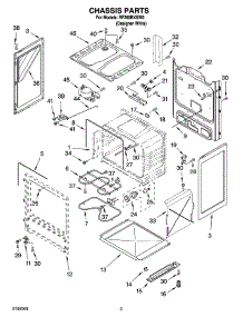 03 - Chassis Parts parts for Whirlpool Range RF260BXSW0 from AppliancePartsPros.com