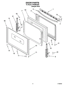 05 - Door Parts, Optional Parts (Not Included) parts for Whirlpool Range RF260BXSW0 from AppliancePartsPros.com