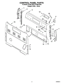 02 - Control Panel Parts parts for Whirlpool Range RF369LXPQ3 from AppliancePartsPros.com