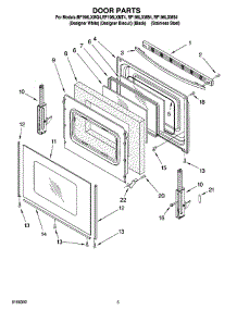 04 - Door Parts parts for Whirlpool Range RF196LXMQ4 from AppliancePartsPros.com