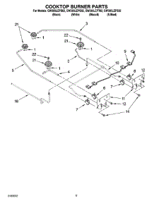 07 - Cooktop Burner Parts, Optional Parts parts for Whirlpool Range GW395LEPB02 from AppliancePartsPros.com