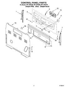 02 - Control Panel Parts parts for Whirlpool Range RF114PXST0 from AppliancePartsPros.com