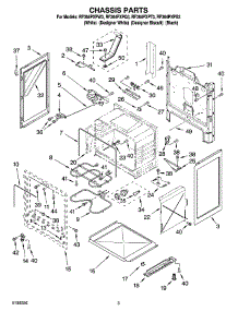 03 - Chassis Parts parts for Whirlpool Range RF364PXPT3 from AppliancePartsPros.com
