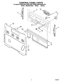 02 - Control Panel Parts parts for Whirlpool Range RF462LXSS0 from AppliancePartsPros.com