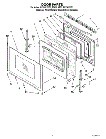 05 - Door Parts, Optional Parts parts for Whirlpool Range RF370LXPS3 from AppliancePartsPros.com