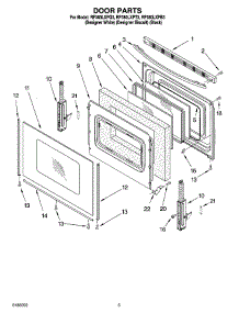 04 - Door Parts parts for Whirlpool Range RF380LXPQ3 from AppliancePartsPros.com
