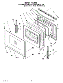 04 - Door Parts parts for Whirlpool Range RF378LXPB3 from AppliancePartsPros.com
