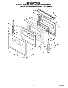 06 - Door Parts, Optional Parts parts for Whirlpool Range SF380LEPB3 from AppliancePartsPros.com