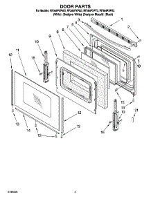 04 - Door Parts parts for Whirlpool Range RF364PXPB3 from AppliancePartsPros.com
