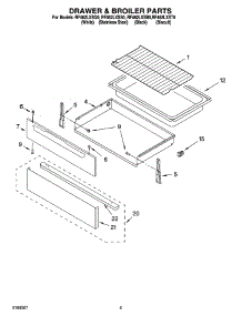 04 - Drawer & Broiler Parts parts for Whirlpool Range RF462LXST0 from AppliancePartsPros.com