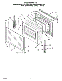05 - Door Parts, Optional Parts parts for Whirlpool Range RF462LXST0 from AppliancePartsPros.com