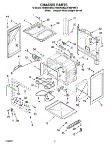 03 - Chassis Parts parts for Whirlpool Range RF365PXMW3 from AppliancePartsPros.com