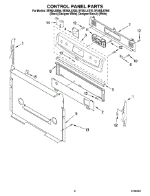 02 - Control Panel Parts parts for Whirlpool Range SF262LXST0 from AppliancePartsPros.com