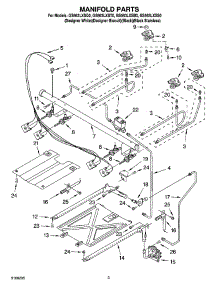 03 - Manifold Parts parts for Whirlpool Range GS563LXST0 from AppliancePartsPros.com