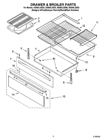 02 - Drawer & Broiler Parts parts for Whirlpool Range GS563LXSS0 from AppliancePartsPros.com