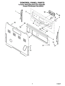 02 - Control Panel Parts parts for Whirlpool Range RF264LXSB0 from AppliancePartsPros.com