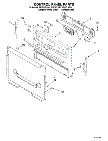 02 - Control Panel Parts parts for Whirlpool Range SF367LXSB0 from AppliancePartsPros.com