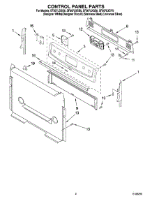 02 - Control Panel Parts parts for Whirlpool Range SF367LXSY0 from AppliancePartsPros.com
