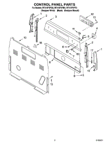 02 - Control Panel Parts parts for Whirlpool Range RF315PXPB3 from AppliancePartsPros.com