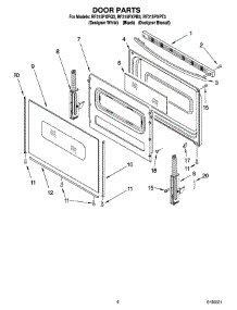 05 - Door Parts, Optional Parts parts for Whirlpool Range RF315PXPT3 from AppliancePartsPros.com