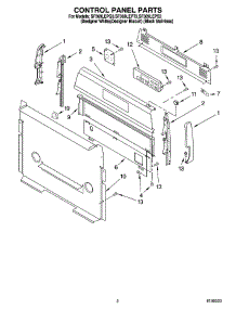 02 - Control Panel Parts parts for Whirlpool Range SF369LEPQ3 from AppliancePartsPros.com