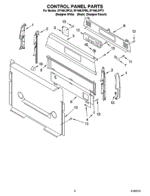 02 - Control Panel Parts parts for Whirlpool Range SF196LEPT3 from AppliancePartsPros.com