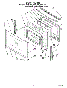 06 - Door Parts, Optional Parts parts for Whirlpool Range SF196LEPT3 from AppliancePartsPros.com