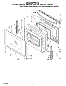 05 - Door Parts parts for Whirlpool Range SF362LXSY0 from AppliancePartsPros.com