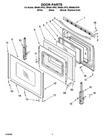 05 - Door Parts, Optional Parts parts for Whirlpool Range GR448LXPQ3 from AppliancePartsPros.com