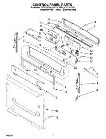 05 - Control Panel Parts parts for Whirlpool Range GS773LXSS0 from AppliancePartsPros.com