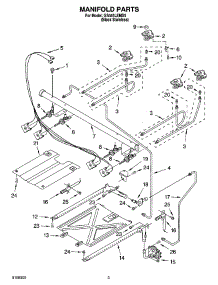 03 - Manifold Parts parts for Whirlpool Range GS445LEMS5 from AppliancePartsPros.com