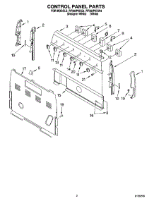 02 - Control Panel Parts parts for Whirlpool Range RF303PXKW4 from AppliancePartsPros.com