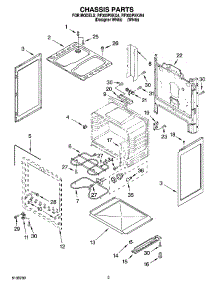 03 - Chassis Parts parts for Whirlpool Range RF303PXKW4 from AppliancePartsPros.com