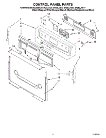 02 - Control Panel Parts parts for Whirlpool Range SF362LXSQ0 from AppliancePartsPros.com