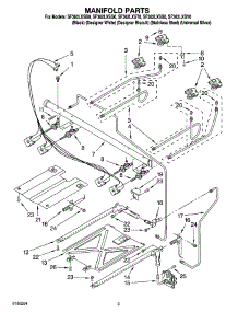 03 - Manifold Parts parts for Whirlpool Range SF362LXSQ0 from AppliancePartsPros.com