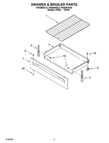 04 - Drawer & Broiler Parts parts for Whirlpool Range RF303PXKQ4 from AppliancePartsPros.com