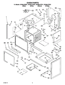 03 - Oven Parts parts for Whirlpool Range GW395LEPT01 from AppliancePartsPros.com