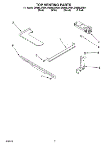 05 - Top Venting Parts parts for Whirlpool Range GW395LEPT01 from AppliancePartsPros.com
