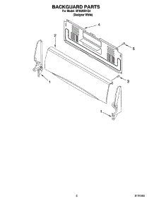 02 - Backguard Parts parts for Whirlpool Range SF3020SKQ4 from AppliancePartsPros.com