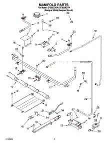 03 - Manifold Parts parts for Whirlpool Range SF3020EKT4 from AppliancePartsPros.com