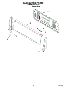 02 - Backguard Parts parts for Whirlpool Range SF303PEPQ3 from AppliancePartsPros.com