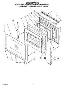 04 - Door Parts parts for Whirlpool Range RF380LXPQ2 from AppliancePartsPros.com