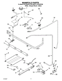 03 - Manifold Parts parts for Whirlpool Range SF315PEPW3 from AppliancePartsPros.com