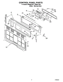 02 - Control Panel Parts parts for Whirlpool Range GR488LXRQ1 from AppliancePartsPros.com