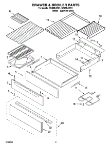 04 - Drawer & Broiler Parts parts for Whirlpool Range GR488LXRS1 from AppliancePartsPros.com