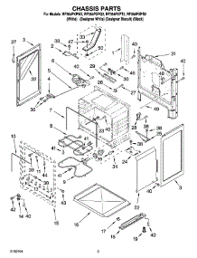 03 - Chassis Parts parts for Whirlpool Range RF364PXPW2 from AppliancePartsPros.com
