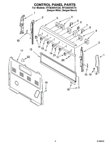 02 - Control Panel Parts parts for Whirlpool Range RF3020XKT4 from AppliancePartsPros.com