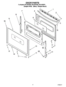 05 - Door Parts, Optional Parts parts for Whirlpool Range RF315PXPQ2 from AppliancePartsPros.com